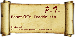 Posztós Teodózia névjegykártya